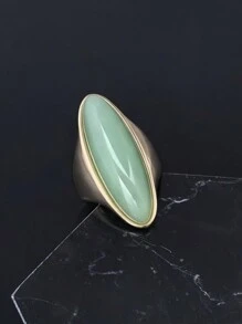 Fashion High Quality Golden Beautiful Green Rhinestones Rings Artificial Crystal Deep Green Rings For Women's - Gold Ring - View 10