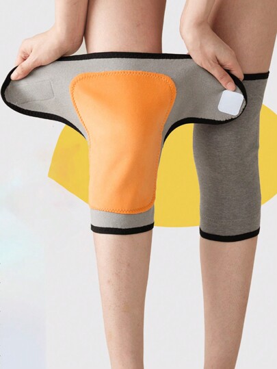 1pc Autumn/Winter Fleece Knee Warmer, Knee Joint Cold Leg Warmer, Air-Conditioned Room Cold Protection Knee Pad, Unisex Cycling Knee Sleeve