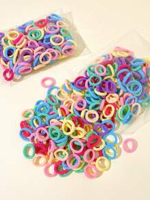 200/400/800/1000 PCS Colorful Hair Ties For Girls, Soft No-Hurt Elastic Hair Bands For Kids, Cute Toddler Hair Accessories.Do It Yourself
