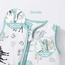 Mosebears  2.5 TOG  Sleeveless Sleep Bag  , Thick Leg-Wrapped Sleep Sack Baby Winter Wearable Blanket With 2-Way Zipper Super Soft &Comfortable - Deer - 查看 7