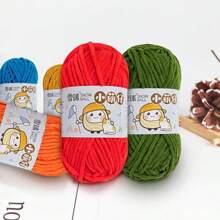 3pcs Handmade DIY Chenille Yarn Thick Boucle Yarn, Suitable For Scarves, Hats, Coats, Sweaters, Bags, Dolls, Cushions, 50g/Piece