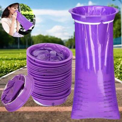 10 túi đựng chất nôn dùng một lần - Chống rò rỉ, đạt tiêu chuẩn y tế, túi đựng chất nôn di động, 2000ml mỗi gói, dùng cho trường hợp buồn nôn, say tàu xe, ô tô, máy bay và thuyền, thể thao.