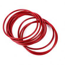 10 Stücke/Set Bohemian Mehrschicht Ultraflach PVC 3mm Armband Set, farbiges Ring Ketten Armband, geeignet für Frauen Hochzeitsfeier