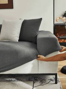 1pc Jacquard Striped Sofa Cover, Modern And Simple, Elastic, Dustproof And Anti Slip, Suitable For Living Rooms, Dining Rooms, Homes, And All Seasons