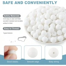 30 peças/20 peças 12mm/15mm Contas de Silicone, Usadas para Fabricação de Chaveiros, Contas Solta de Silicone para Fabricação de Pulseiras e Colares, e Contas de Silicone Circular para Canetas