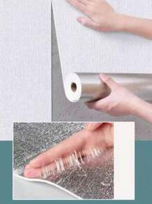 1 件加厚亚麻墙纸卷，自粘，防水，防潮泡沫墙贴，3D 纹理墙面装饰，适用于厨房、客厅、卧室、浴室，50 厘米 * 280 厘米/卷，覆盖 1.4 平方米 - 彩色 - 查看 12