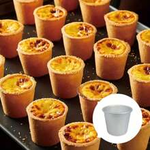 1件/5件套，不粘铝合金布丁杯，多功能玛芬、蛋糕和挞模具，甜品店烘焙套装，家庭厨房必备烘焙工具，适用于万圣节、圣诞节、生日等场合