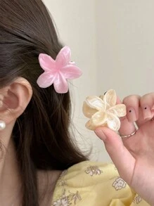Set de 2 pinzas de pelo con flor de acrílico degradado elegante y pequeño, accesorios de peinado chic para recogido de mujer, regalos del Día de San Valentín, pinzas de pelo, sujetadores de pelo, pinzas de pelo