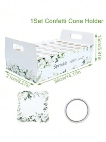 38 pièces Porte-confettis en papier à 30 alvéoles, support à confettis avec graphisme de lettres modernes pour la décoration de fête de mariage, cadeau de fête de mariage, plateau à confettis pour la Saint-Valentin