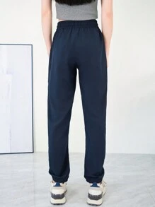 Women Quick Dry Workout Pants, Loose Fit Lightweight Drawstring Trousers, Breathable Summer Running 3/4 Leggings