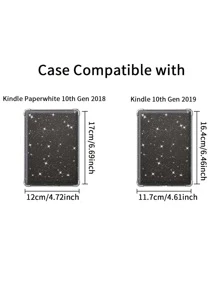 1 pièce Étui de protection transparent scintillant compatible avec Kindle Paperwhite 6,8" (11e génération, 2021) / Kindle 6" (11e génération, 2022) / Kindle (11e génération-sortie 2024) (6 pouces) / Kindle 10e génération 2018, anti-chute, coque de protection transparente complète, coque en silicone souple, protection légère et durable