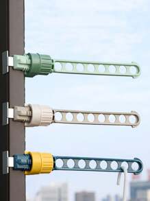 1 szt. Obrotowy 8-otworowy wieszak na ubrania, odpowiedni do podróży, zewnętrzny wieszak z siatką antykradzieżową do suszenia prania, wiosna, minimalistyczny, letnie topy