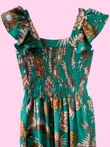 TRES MARIAS PRINTED YOUTH DRESS - SIZE 10 TO 16 - Màu tím hoa cà - Xem 4