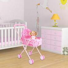 Carriola Con Accesorios y Muñeca - Corazones - Ver 5