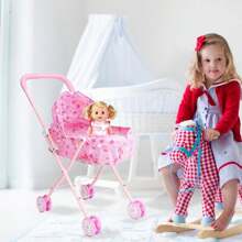 Carriola Con Accesorios y Muñeca - Corazones - Ver 4