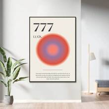 1 pieza Póster de arte de números angelicales de estilo moderno,impresiones de arte de gradiente de color estético, pintura en lienzo vintage para decoración de pared del hogar sin marco