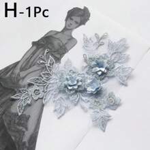 1片3D蕾丝刺绣贴片，手工DIY蕾丝花朵贴花，装饰修补贴片服装配件 - 彩色 - 查看 9