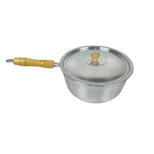 Set Of 5 Pots Casserole Polished Cast Aluminum With Wooden Handle - 灰色 - 查看 4