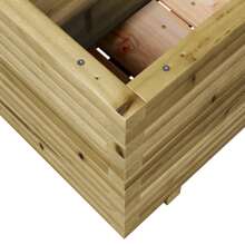 vidaXL macetero madera de pino impregnada 110x40x49,5 cm - Marrón - Ver 7