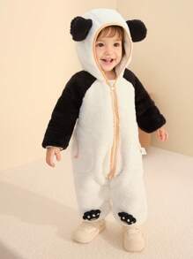 Balabala Baby Printed Romper Cute And Fun Full-Printed Winter Outfit Jumpsuit - Beige - View 2