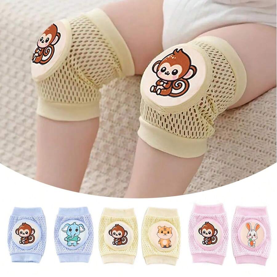 Baby Safety Caps & Knee Pads - White - View 1