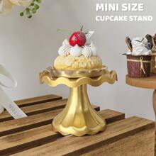 1Pc Mini Cupcake Stand Small Cake Display Stand For Chocolate,Dessert,Wedding,Birthday,Baby Shower,Tea Party Supplies,Gold