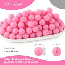 30 peças/20 peças 12mm/15mm Contas de Silicone, Usadas para Fabricação de Chaveiros, Contas Solta de Silicone para Fabricação de Pulseiras e Colares, e Contas de Silicone Circular para Canetas