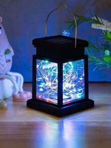 1 Solar Light, Outdoor Garden Decoration, Star Light And Candle Light For Hanging Or Table, Outdoor Solar Light, Patio, Garden, Warm White And Colorful Lights