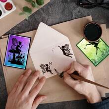 4 件装仙女迷你透明印章适用于 DIY 剪贴簿精灵迷你硅胶透明印章密封透明印章用于制作卡片相册日记家居装饰