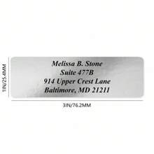 1 rotolo di etichette adesive trasparenti personalizzate per indirizzo di ritorno senza distributore - rotolo da 120 pezzi di adesivi trasparenti personalizzati - Multicolore - Visualizzare 14