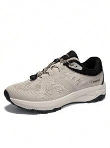 baasploa زوج من أحذية المشي الرياضية الخارجية للرجال، مصنوعة من شبكة تنفس، مريحة وقوية، أحذية رياضية جديدة للمشي - لون مشمشي - مشاهدة 3