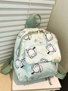 Sanrio Zaino stampato con personaggi dei cartoni animati Hello Kitty, Kuromi, Cinnamoroll, un pezzo, borsa da viaggio casual per donne