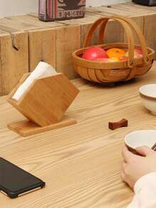 Minimalist Bamboo Tissue Box, Suitable For Hotel, Restaurant Tabletop Napkin Storage