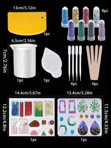 硅胶杯耳环模具耳环树脂模具珠宝制作铸造工具耳环钩用于工艺品 DIY 饰品吊坠耳环制作 - 矽膠模具 - 查看 3