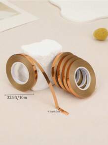 1/5/10/20/30 Rolls Of Metallic Balloon Decorative Tape, 10 Metres Long Gold Balloon Ties For Party, Suitable For Wedding, Birthday, Celebration, Gift Wrapping‌, Ribbons