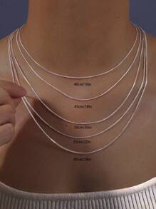 FOREVER QUEEN 1条S925纯银意大利狐尾链，长度可选16、18、20、22、24英寸；另有16、18、20、22、24英寸意大利费加罗链可选，女士款，是送给母亲、姐妹、女友的绝佳圣诞礼物。