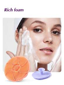 1pc/2pcs/4pcs Silicone Soft Comfortable Water Drop Face Cleaning Brush, Massaging Facial Pore Cleansing Device, Mini Silicone Lip Brush With Cap For Lip Makeup, Portable Travel Makeup Brush Set