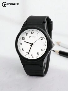 MINGRUI Jam Tangan Quartz Tahan Air 3ATM Klasik Ins Fashion, Tahan Guncangan dan Jatuh, Cocok untuk Pelajar, Remaja, Hadiah, dan Dekorasi Kampus - Putih - View 3