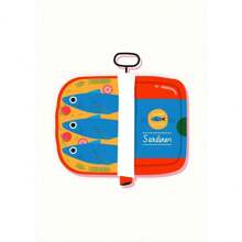 1 件现代厨房美味食物披萨沙丁鱼咖啡下午茶复古海报帆布画墙壁艺术家居装饰无框 - 彩色 - 查看 71