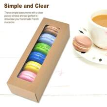 1 件牛皮纸 2/6/12 隔层松饼/纸杯蛋糕/饼干包装盒、甜点包装盒、纯白色和棕色、礼品包装、马卡龙盒、圣诞包装