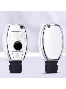 1 Bộ Móc Khóa Gấu Dễ Thương Bling Bling Trắng/Hồng/Dễ Thương Unisex, Móc Chìa Khóa Xe Hơi Cao Cấp Thanh Lịch + Vỏ Chìa Khóa Xe Chống Rơi Màu Trắng Bạc/Hồng/Đen Bạc/Trắng Vàng + Vỏ Chìa Khóa Xe Ô Tô TPU Có Thể Sử Dụng Cho Mercedes-Benz A B C E R GLS GLA GLK GLC CLS AMG W204 W205 W212 W463 W176 - Một cỡ - Xem 11