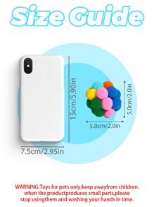 1pc Rainbow Ball Knitted Cat Toy, Funny Stress Reliever & Pet Teaser, Plush Chew Resistant - Multicolor - View 10