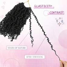 FULCRUM 8/10/12 Inch Yanky Twist Crochet Hair 26 Strands/Pcs Fluffy Spring Mini Twist Crochet Braids Short Bob Passion Twist Curly Synthetic Braiding Hair Extensions For Women & Girls