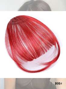 合成自然额头假刘海空气刘海假发女款真人漫画齐刘海隐形假发合成空气刘海假发女式迷你假刘海黑棕色假发接发 - 黑色 - 查看 18