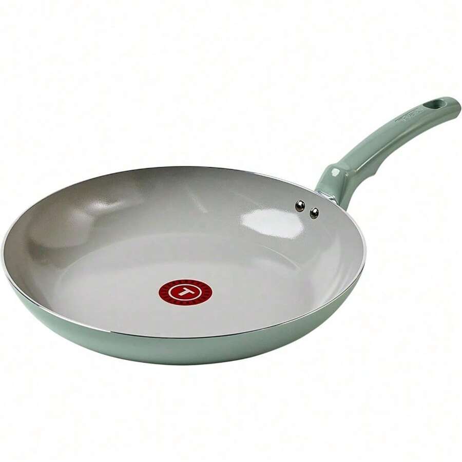 Conjunto de utensilios de cocina antiadherente de cerámica T-Fal Refresh de 20 piezas, seguro para el horno a 177°C, incluye sartén para huevos, sartenes, cacerolas, plancha, cacerola salteadora, olla holandesa y utensilios, ollas, sartenes, gris luna