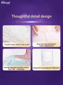 10/30片装，卫生巾，夜用护垫，女性经期专用，干爽透气，超薄速吸收，经期内裤，夜间防护裤 - 白色 - 查看 11