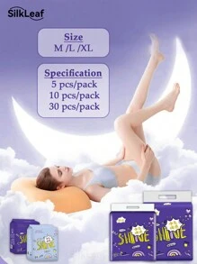 10/30片装，卫生巾，夜用护垫，女性经期专用，干爽透气，超薄速吸收，经期内裤，夜间防护裤 - 白色 - 查看 7