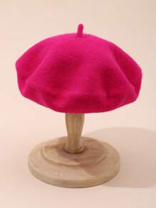 1 Children's Solid Color Retro Matching Beret High Quality Beret Is Not Easy To Ball Girls Suitable For The Autumn And Winter Season Christmas / Halloween Use - Berets - View 10