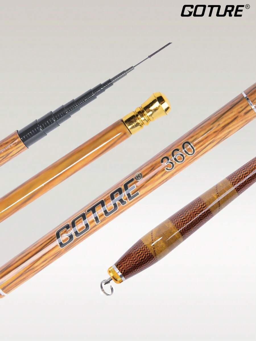 GOTURE Goture Stream Rod Small Fishing Rod With Ultra Light And High Strength, 28 Inch Suitable For Beginners, 1.8m/5.9/Ft--6.3m/20.7ft River Embankments, Lakeside Streams,Stripe Design