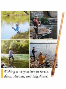 GOTURE Goture Stream Rod Small Fishing Rod With Ultra Light And High Strength, 28 Inch Suitable For Beginners, 1.8m/5.9/Ft--6.3m/20.7ft River Embankments, Lakeside Streams,Stripe Design